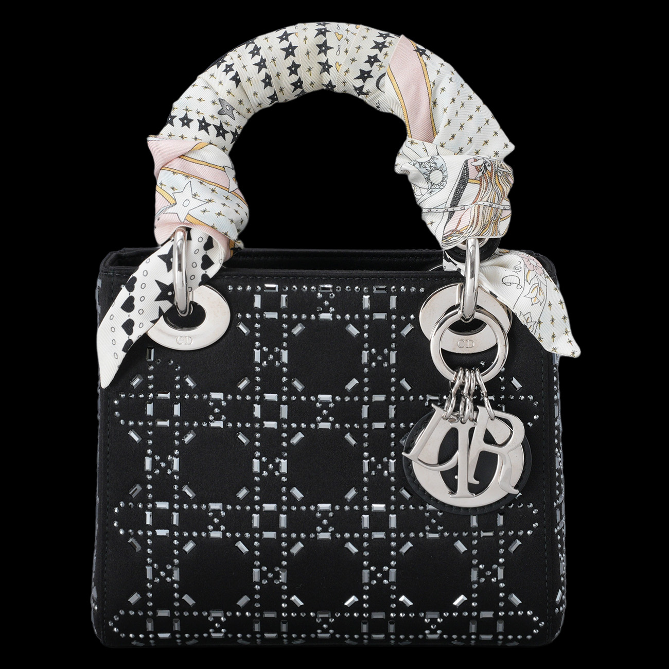CHRISTIAN DIOR(USED)크리스찬 디올 시즌 새틴 레이디 백 미니
